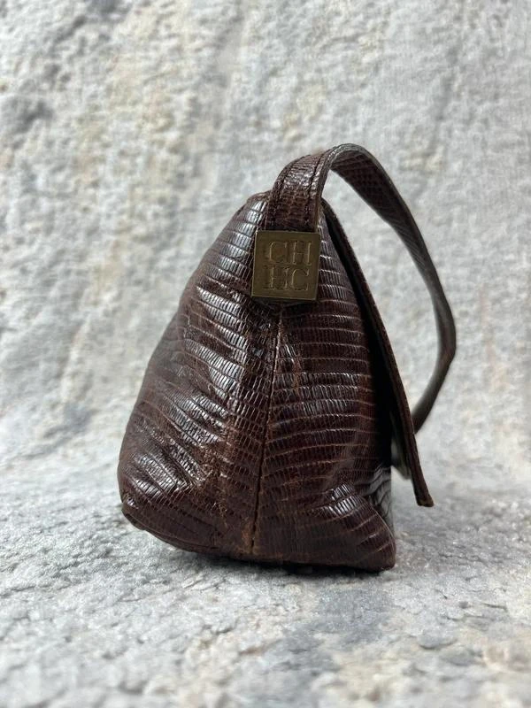 Bolsa Carolina Herrera Vintage Castanha Couro – photo 4